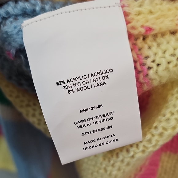 NWT - A Collective Story Multicolor Striped Sweater, Womens Medium Oversized - Picture 6 of 6